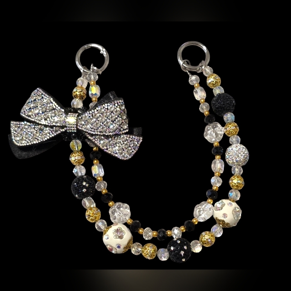 Elegant Crystal Bow Bag Charm